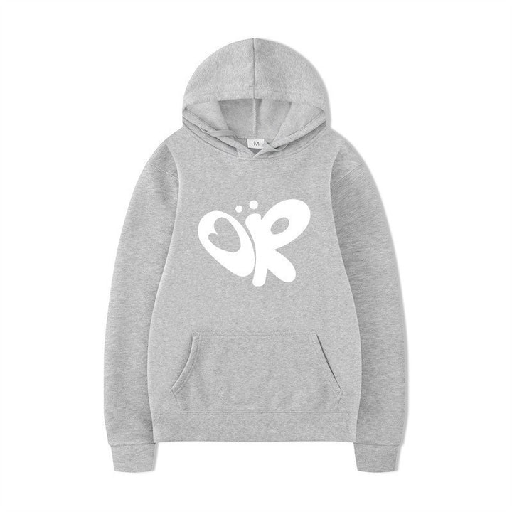 Women’s hoodie with large print and practical kangaroo pocket Chic & Stil
