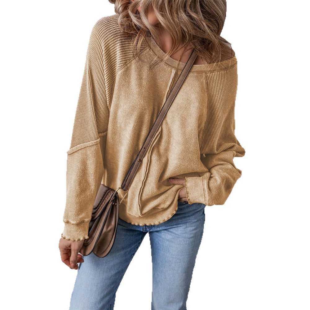 Ladies long sleeve casual t-shirt with textured design Lune London