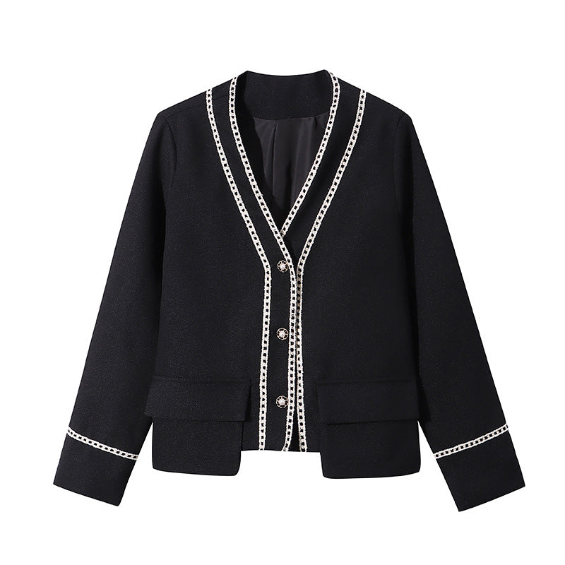 Ladies Elegant Cardigan with delicate contrast details Chic & Stil