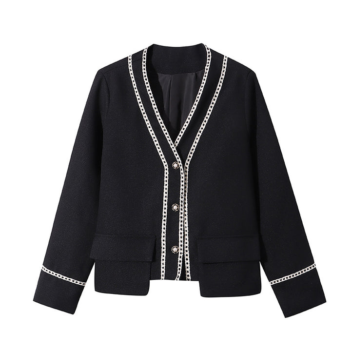 Ladies Elegant Cardigan with delicate contrast details Chic & Stil