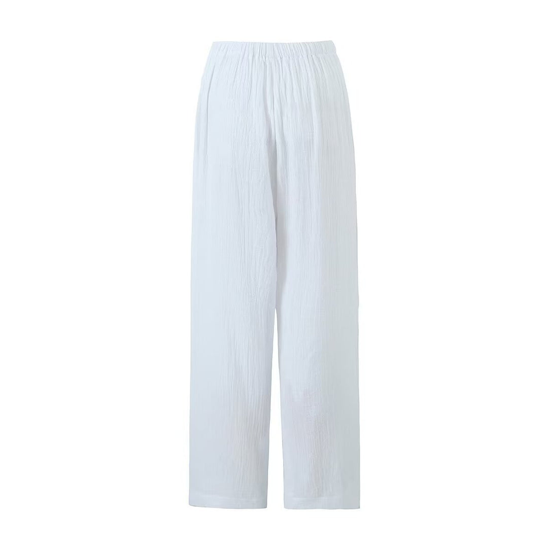 Loose summer pants for women with elastic waistband and lightweight fabric Lune London