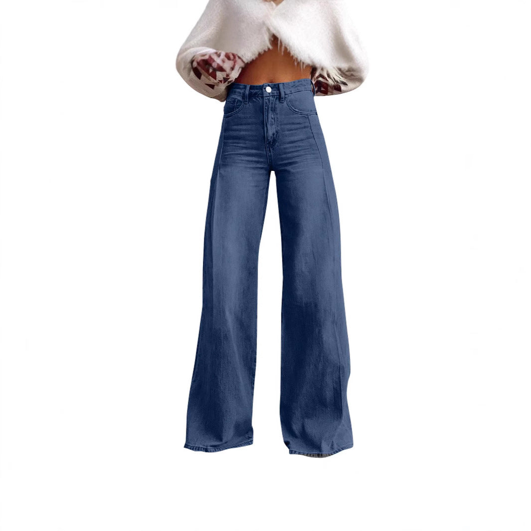 Women Loose High-Waist Jeans in Urban Style Lune London