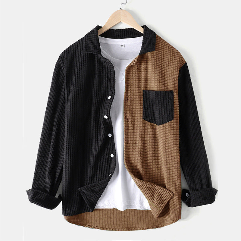 Long casual waffle long sleeve shirt Lune London