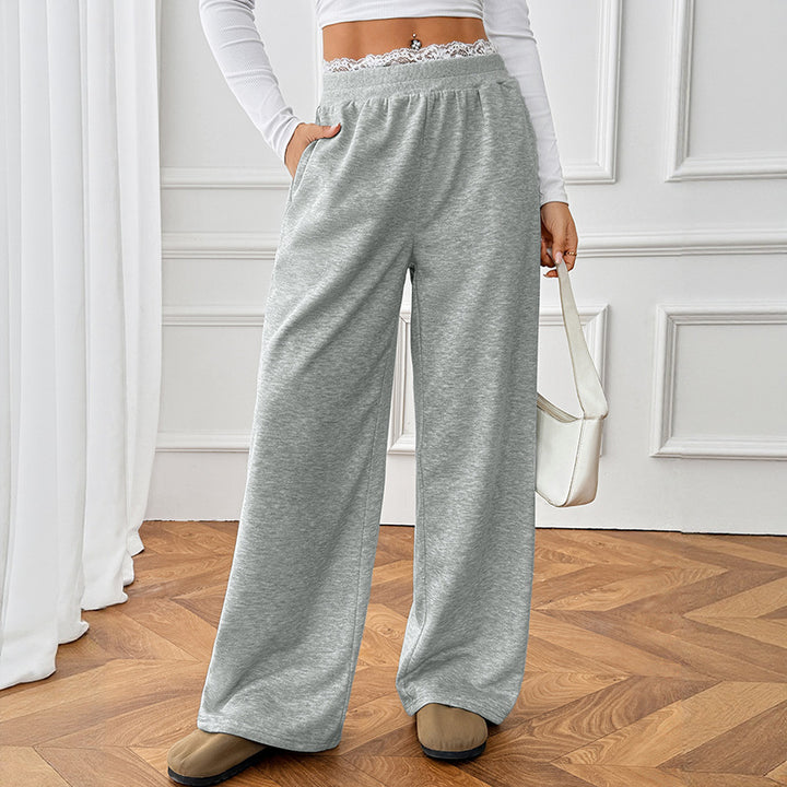 Women Comfortable and Casual Long Pants with Elastic Waist Lune London