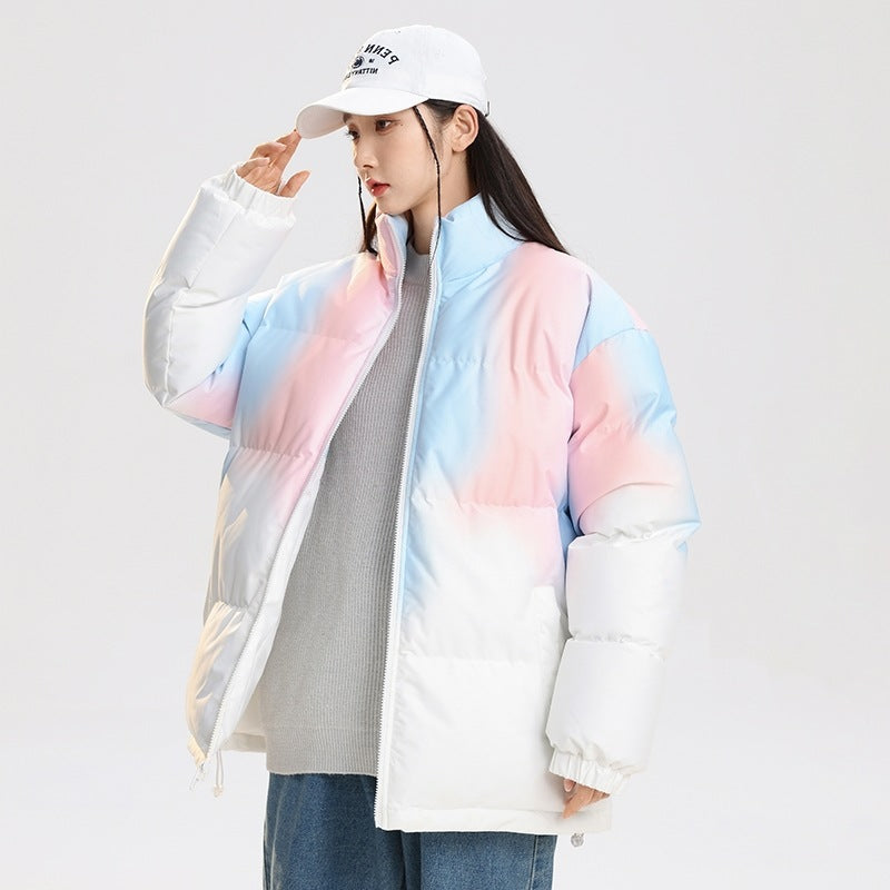 Men's transition jacket padded with trendy color gradient and adjustable hood Lune London