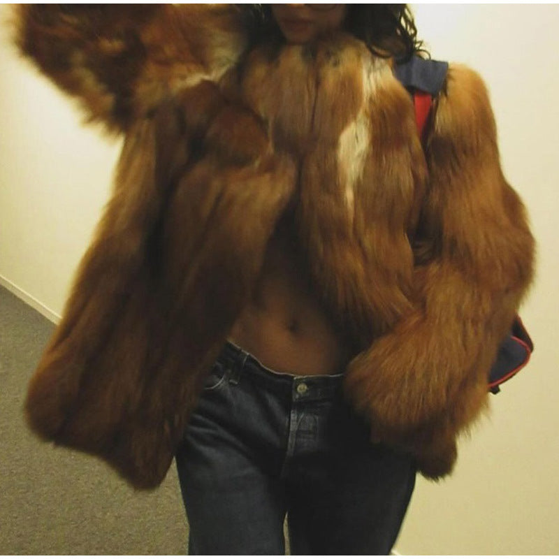 Ladies Lune London Faux Fur Jacket