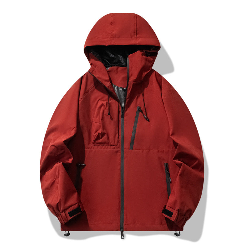 Veste de plein air pour hommes déperlant avec capuche ajustable et poches zippées fonctionnelles Lune London