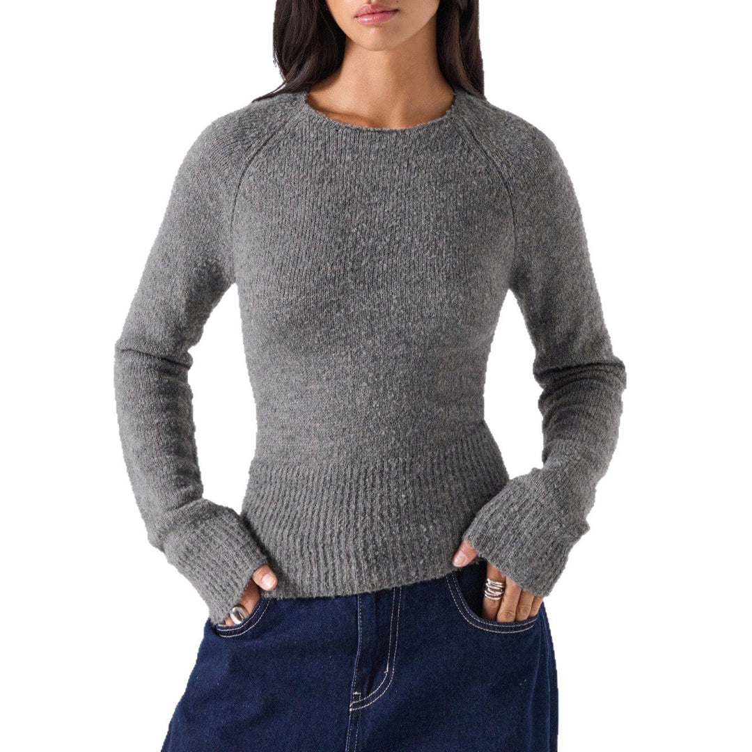 Knitted sweater for women with ribbed hem and comfortable fit Lune London