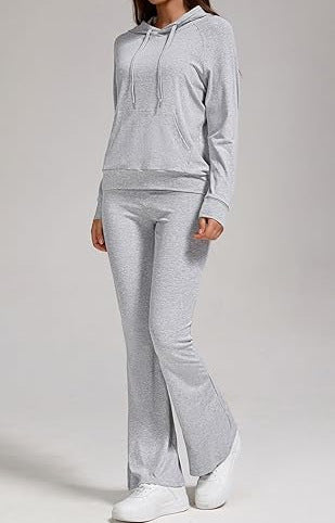 Lady hooded sports set with flared pants Lune London