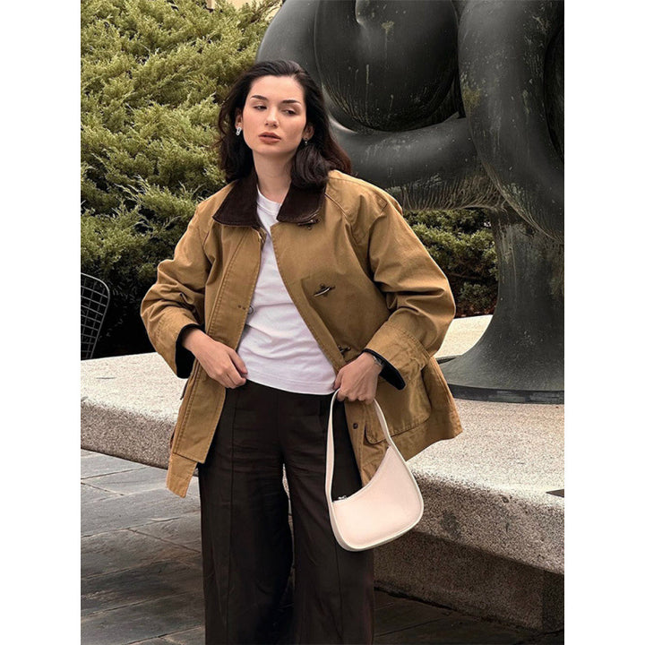 Utility jacket for women with a classic cut and a high collar Lune London