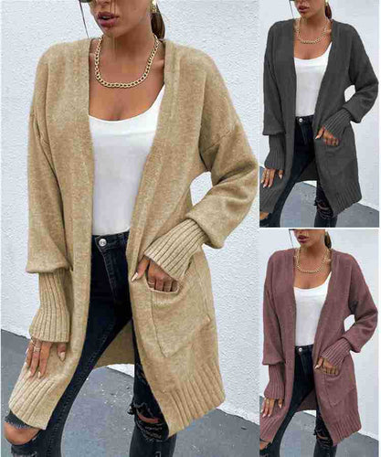 Knitted jacket for women with deep pockets and relaxed oversized fit Lune London