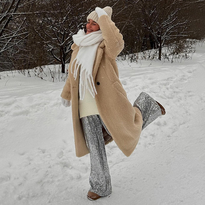 Ladies Oversized Chic Teddy Jacket