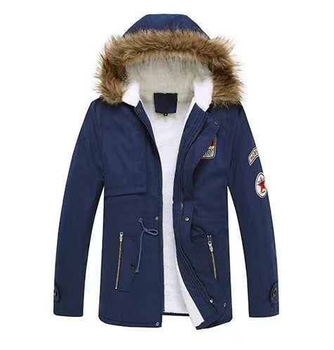 Stylish winter jacket for men with removable hood Lune London