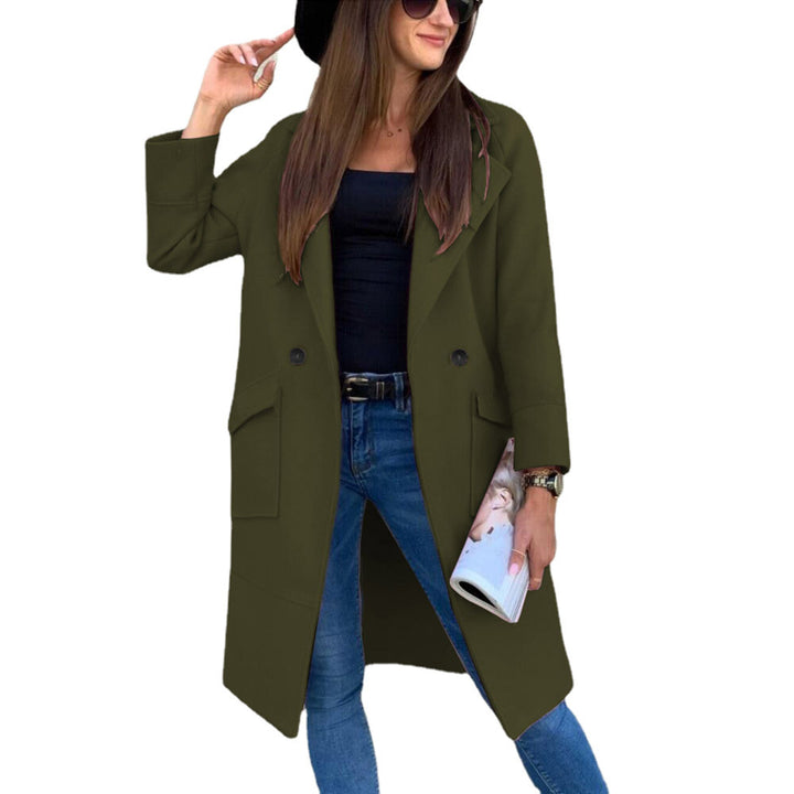 Trendy oversized coat for women with deep pockets and elegant button details Lune London