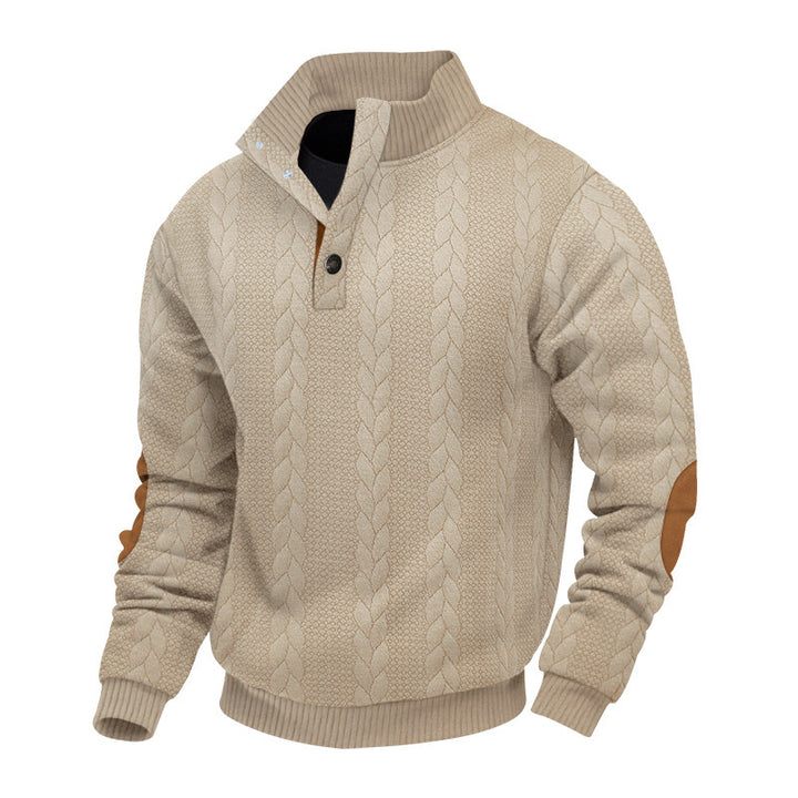 Structured men's sweater with trendy high collar Lune London