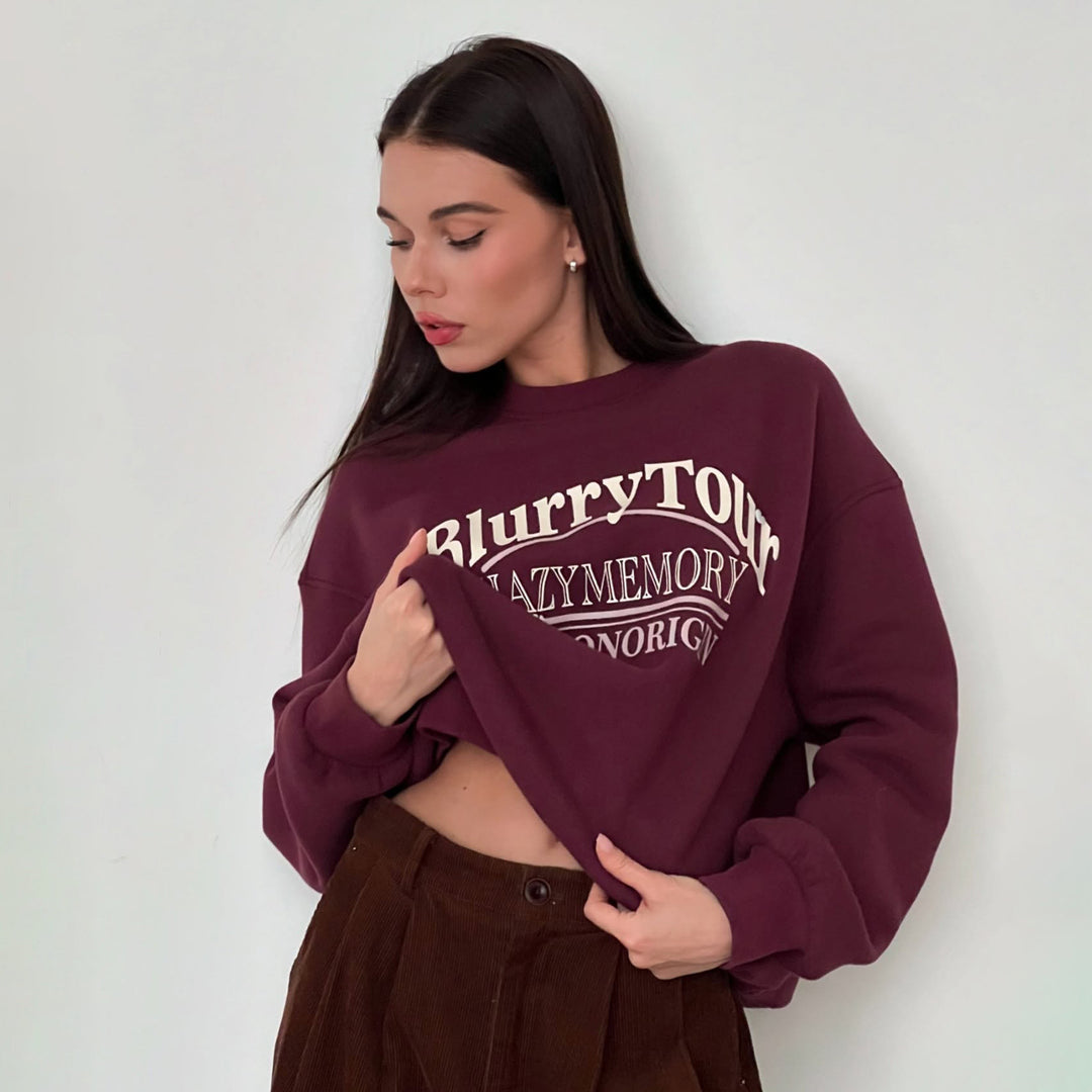 Ladies' sweatshirt with elegant logo and casual cut Lune London