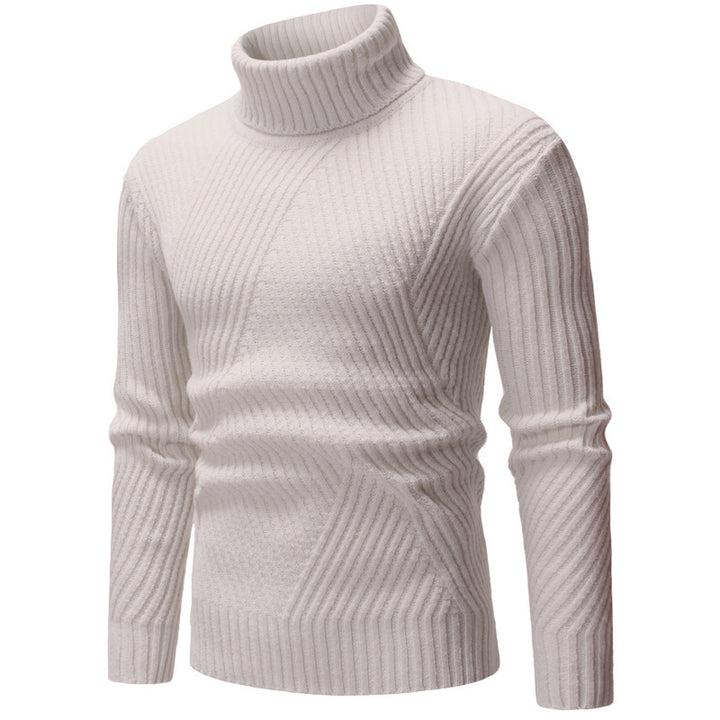 Trendy turtleneck sweater for men with textured design Lune London