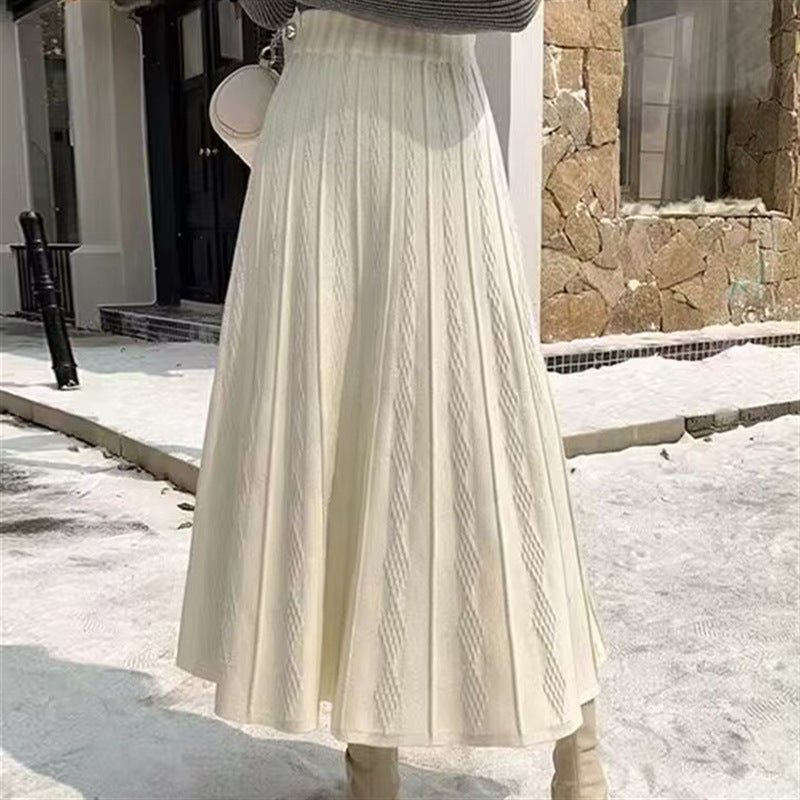 Jupe Maxi Élégante pour Femmes avec motif de texture fine Chic & Stil