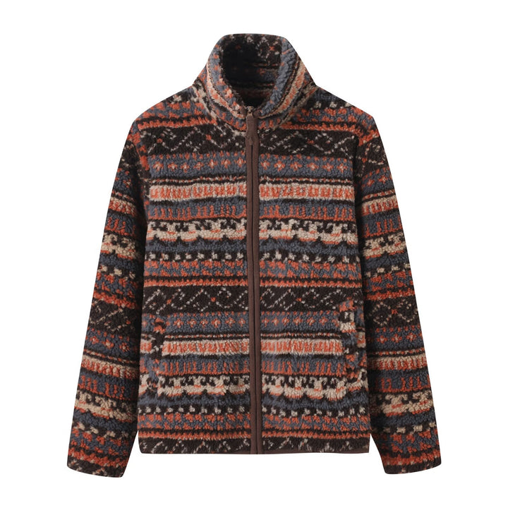 Veste en polaire pour femmes avec col haut et motif tendance Chic & Stil