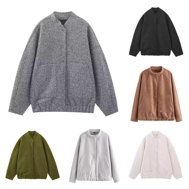 Women’s fleece jacket with practical pockets and elastic waistband Lune London
