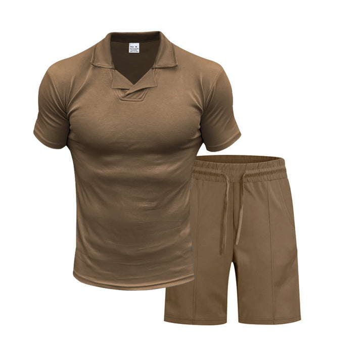 Men's sporty set with short sleeves, comfortable fit and elastic shorts Lune London