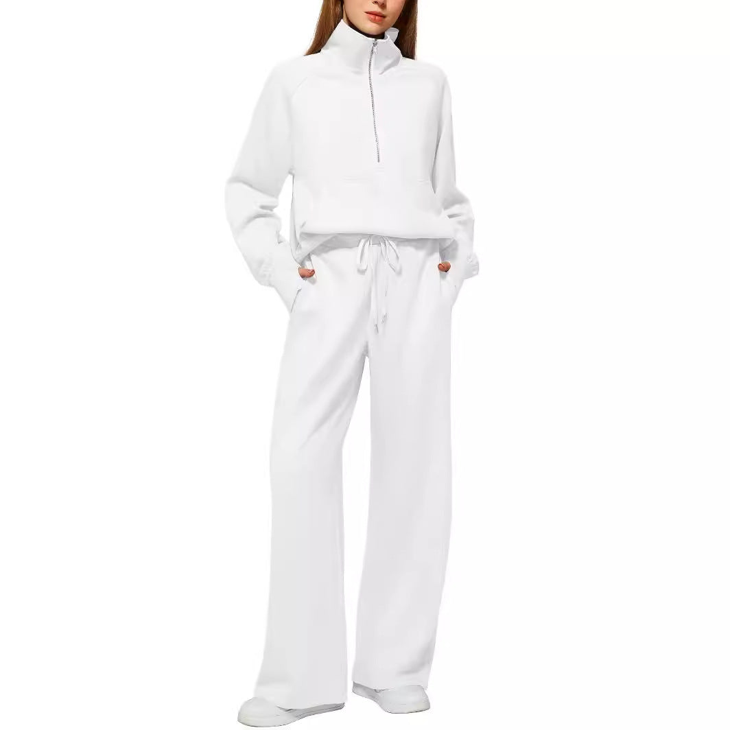 Lune London Women's Sports Loungewear Set with High Collar and Flared Legs