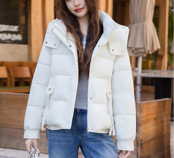Veste matelassée à la mode pour femmes avec col montant et poches pratiques Chic & Stil