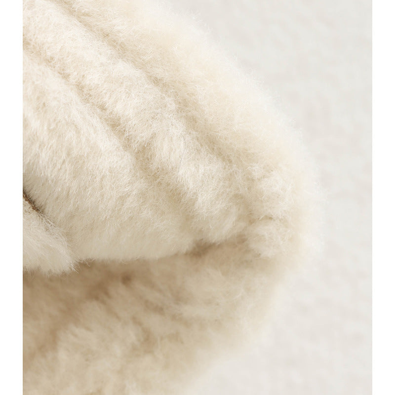 Teddy jacket for women with button details and two applied pockets Lune London