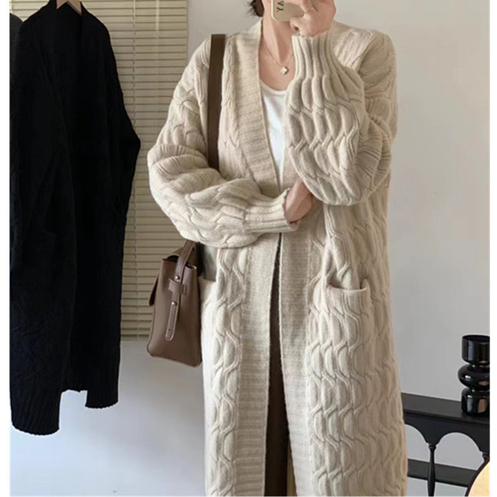 Gilet en tricot épais pour femmes avec poches et col en V Chic & Stil