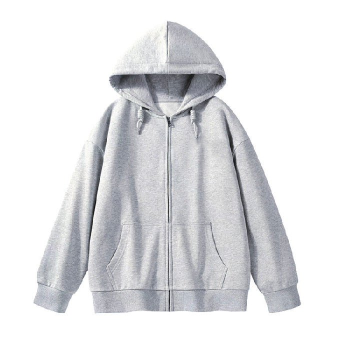 Women's hoodie sweatshirt jacket with ergonomic cut and practical zipper