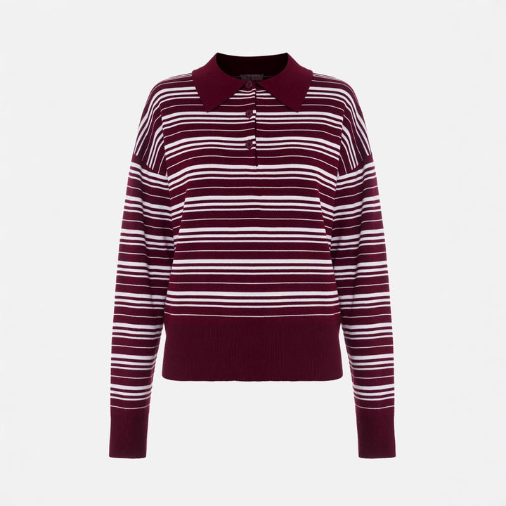 Cardigan rayé pour femme avec une coupe décontractée Chic & Stil