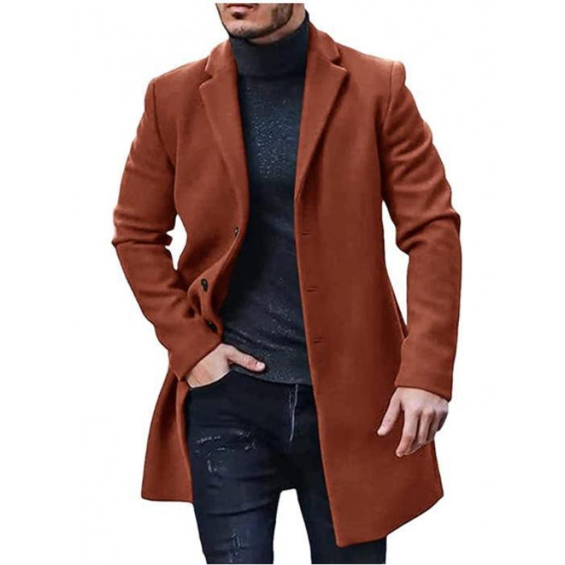 Elegant and classic wool coat for men with slim fit Lune London