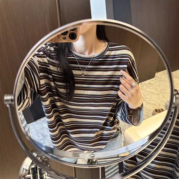 Women's casual striped long-sleeve shirt Chic & Stil
