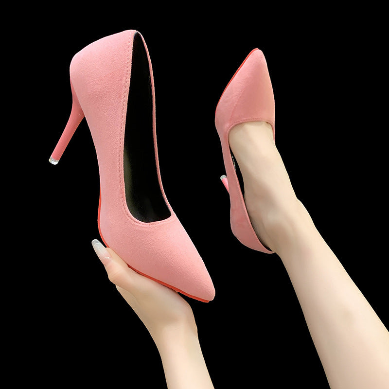 Elegant ladies lace pumps with transparent heel and soft upper material Lune London
