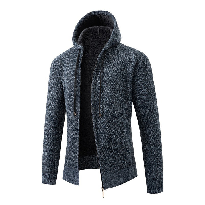 Comfortable knitted jacket for men with hood Lune London