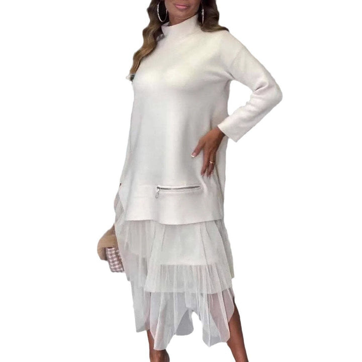 Robe hoodie pour femmes avec garniture en tulle Chic & Stil