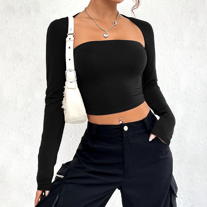 Haut pour femmes avec encolure asymétrique et manches longues Chic & Stil