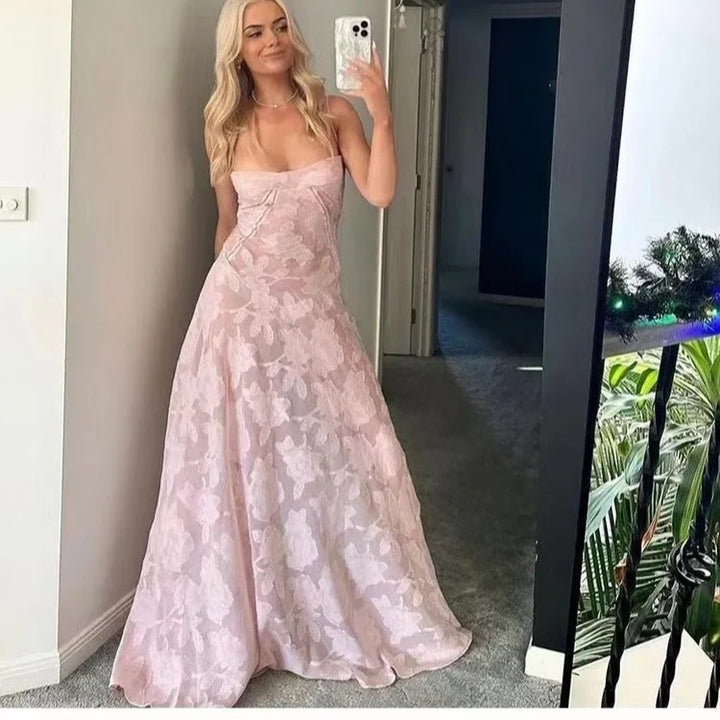 Ladies Flowers Lace Evening Dress Lune London