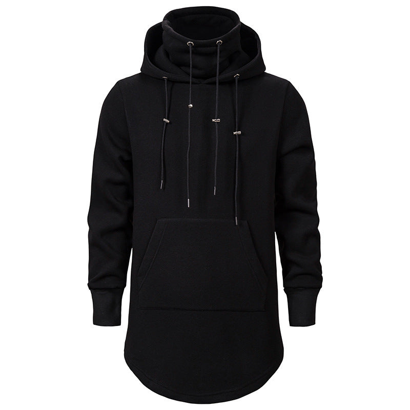Men's trendy hoodie with asymmetrical collar and practical kangaroo pocket Lune London