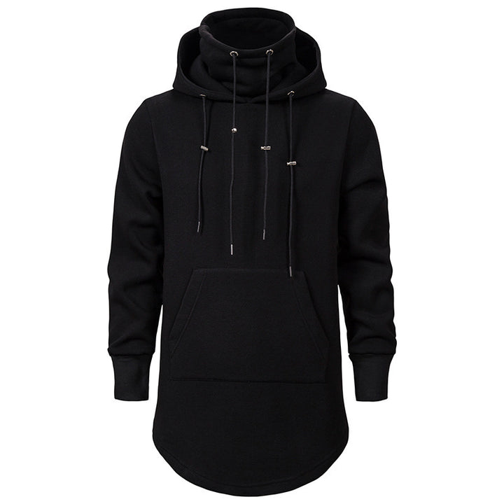 Men's trendy hoodie with asymmetrical collar and practical kangaroo pocket Lune London