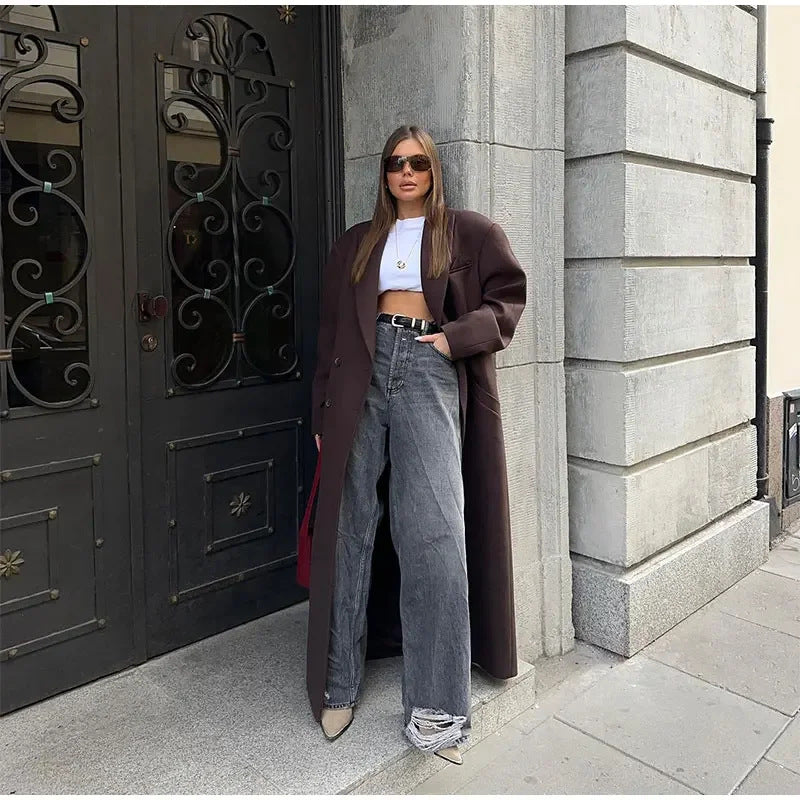 Lune London oversized wool coat for women