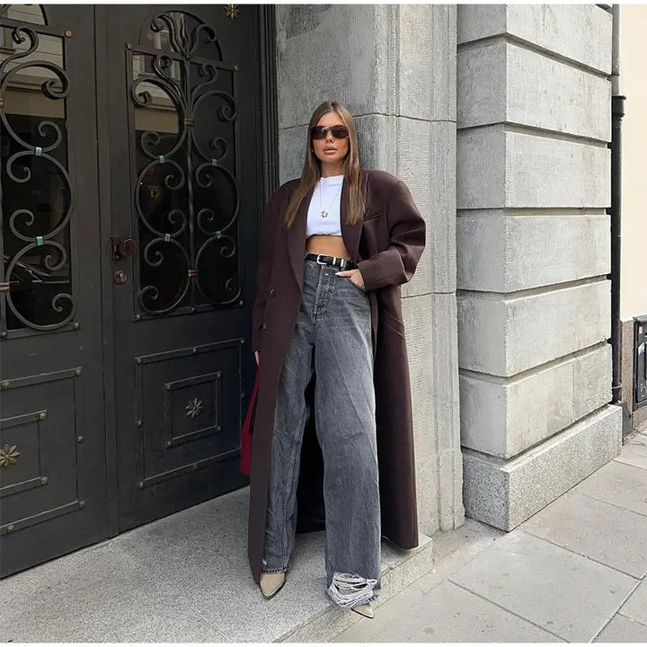 Lune London oversized wool coat for women