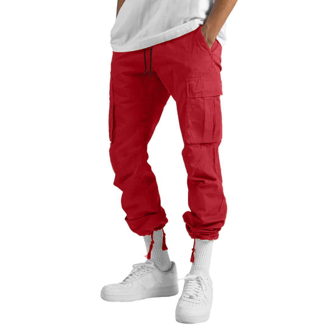 Men's cargo pants with practical side pockets and adjustable waistband Lune London