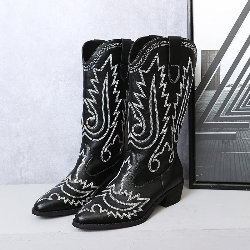 Cowboy boots for women with stylish embellishments and an elegant heel Lune London