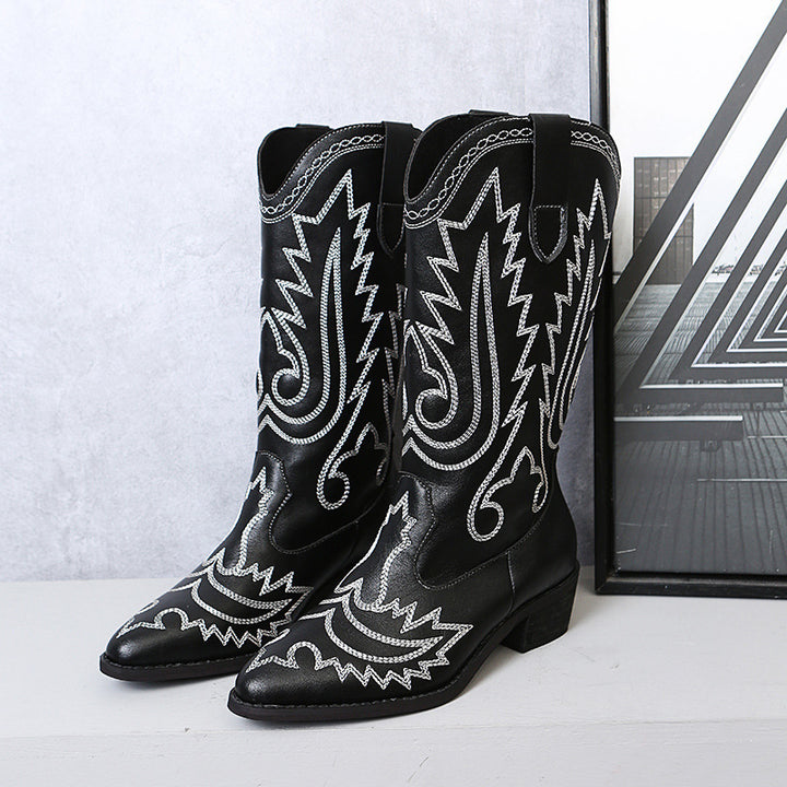 Cowboy boots for women with stylish embellishments and an elegant heel Lune London