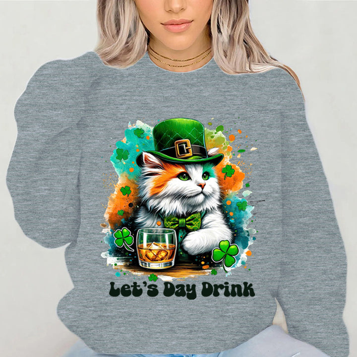 Sweatshirt pour femme avec design de chat drôle et lettrage inspirant Chic & Stil