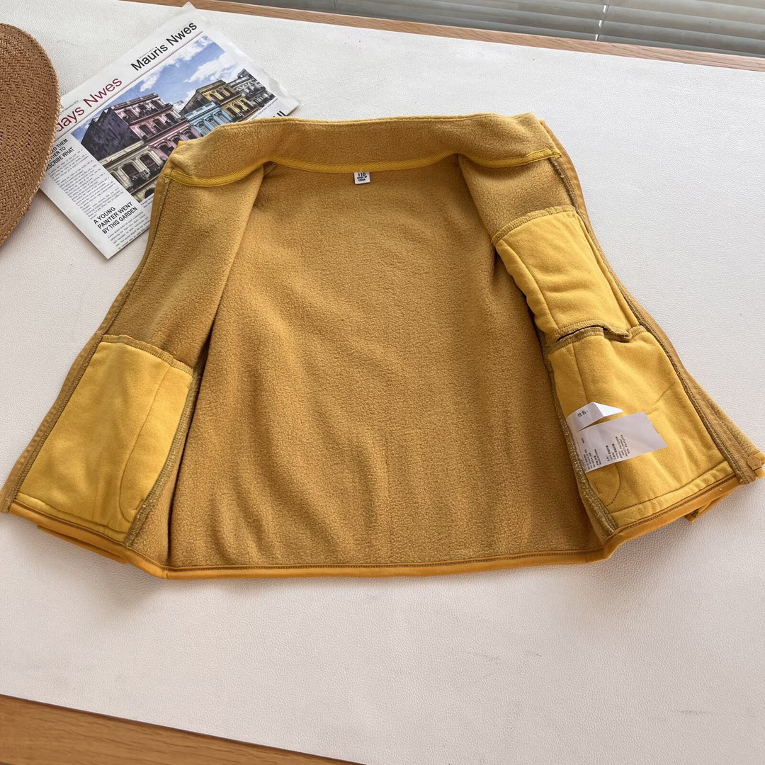Veste en polaire pour femmes avec col haut et poches zippées pratiques Chic & Stil