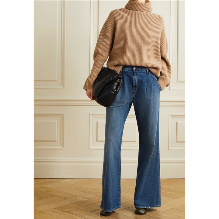 Jeans larges pour femmes avec taille haute et coupe décontractée Chic & Stil