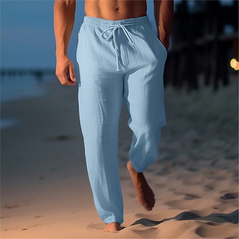 Breathable beach pants for men with adjustable belt Lune London
