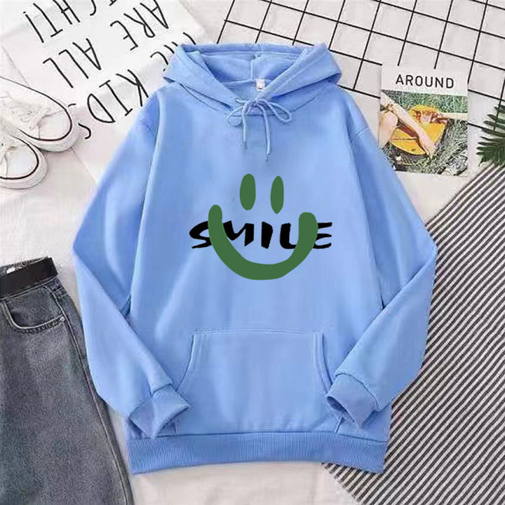 Women's Hoodie with Casual Smile Motif Chic & Stil